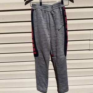 Nike Elite‎ Big Kids' Basketball Pants   Size Large Light Grey
